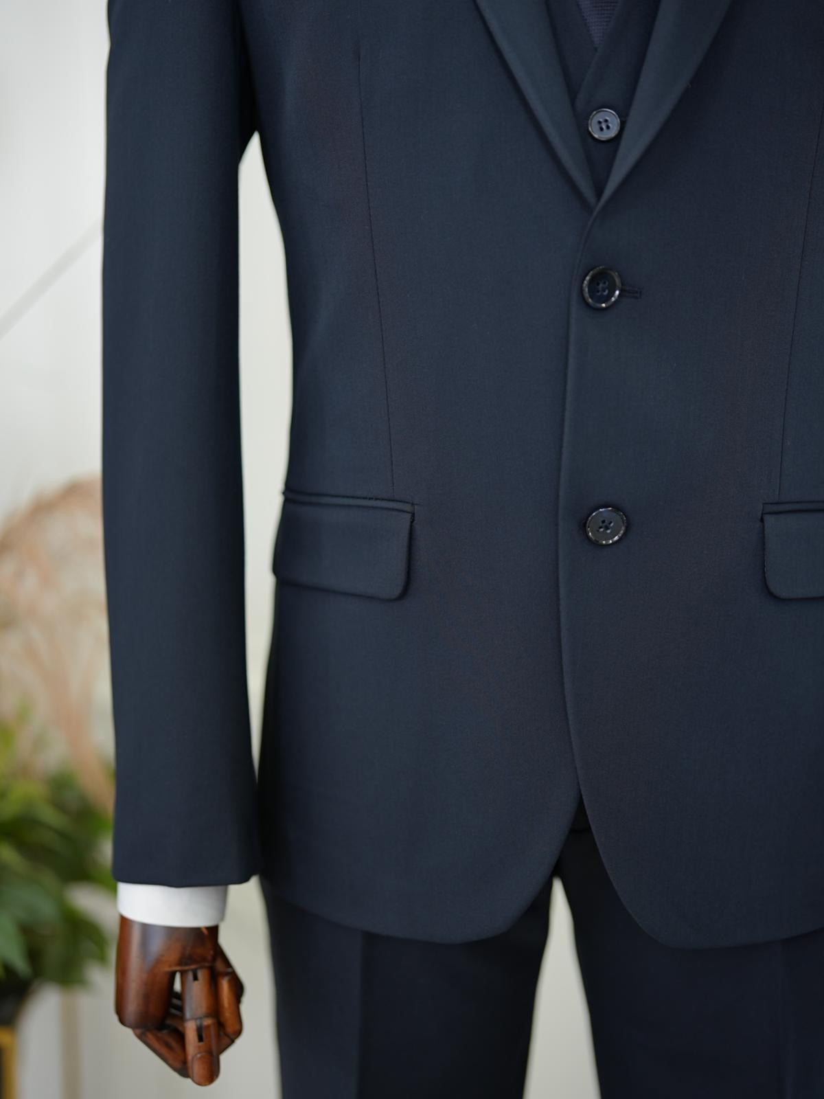 Bojoni Volterra Navy Blue  Slim Fit Suit