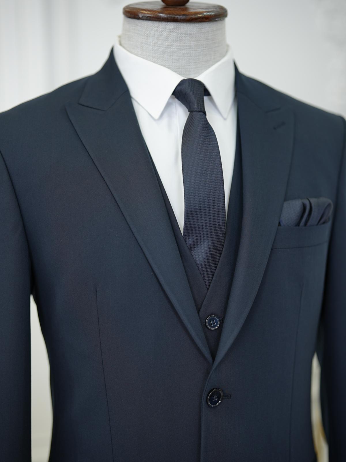Bojoni Volterra Navy Blue  Slim Fit Suit