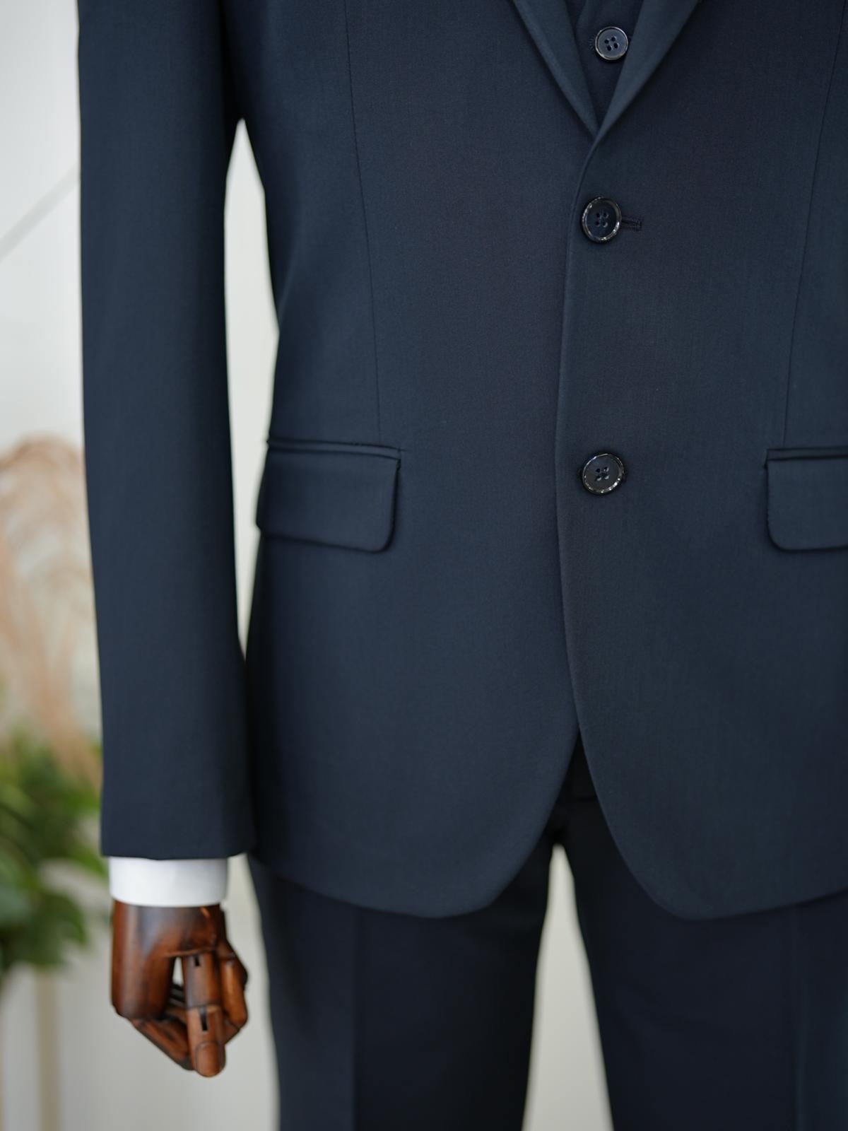 Bojoni Volterra Navy Blue  Slim Fit Suit