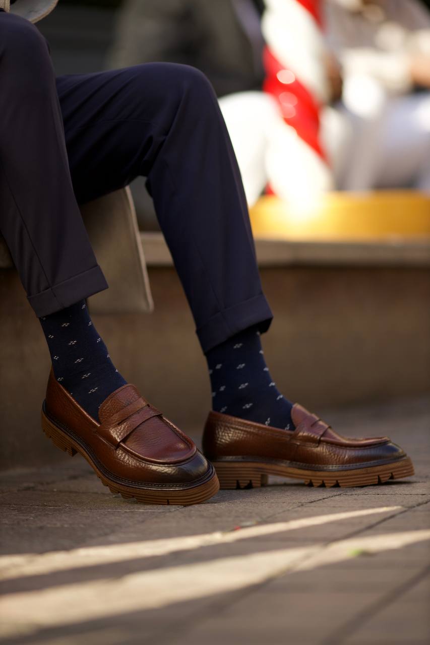Bojoni Levante Brown Leather Loafer Shoes