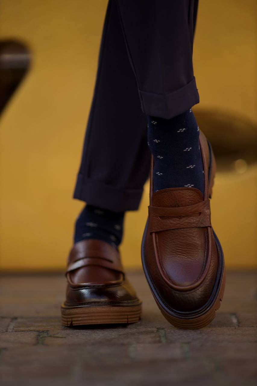 Bojoni Levante Brown Leather Loafer Shoes