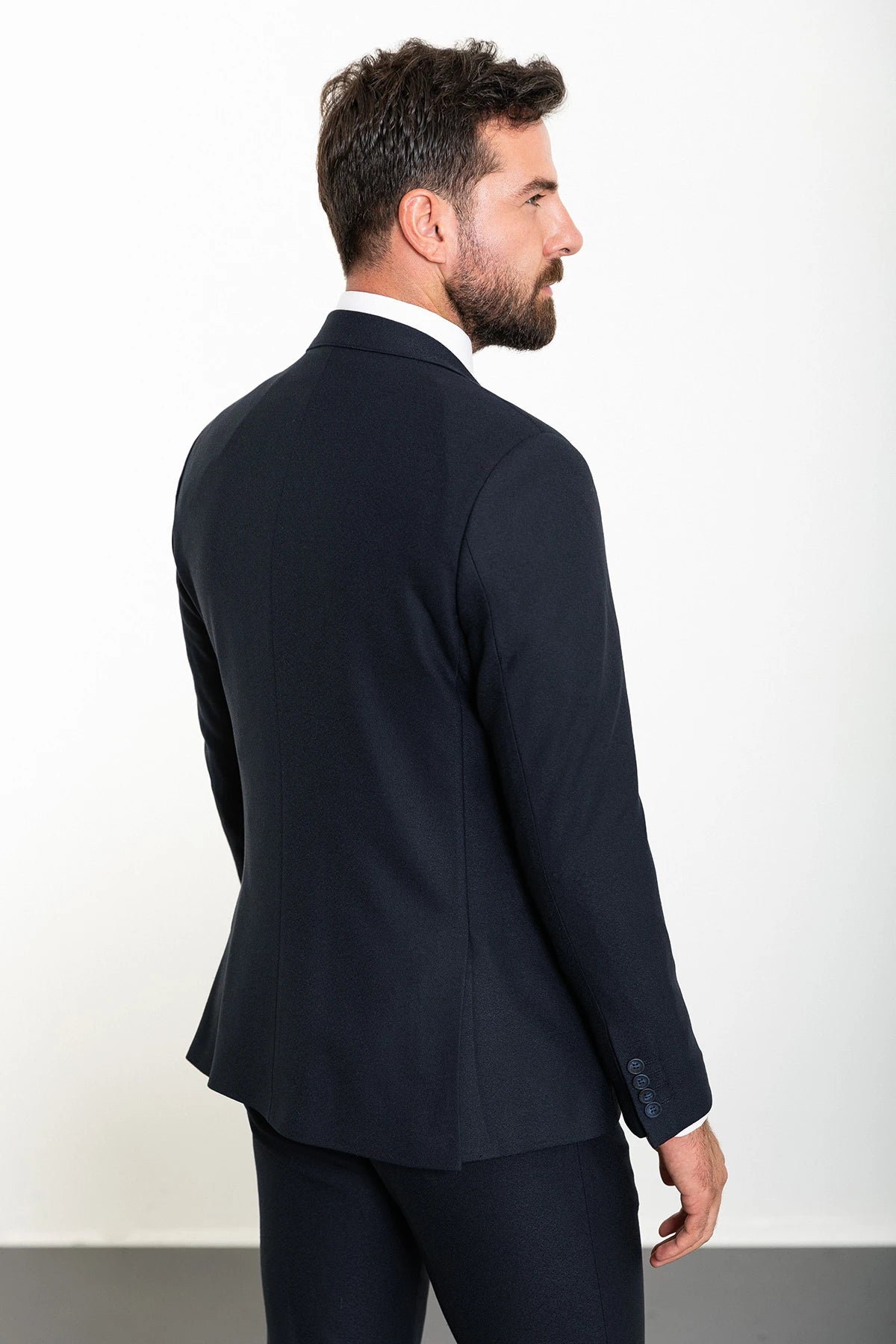 Bojoni Chicago Slim Fit Navy Blue Suit