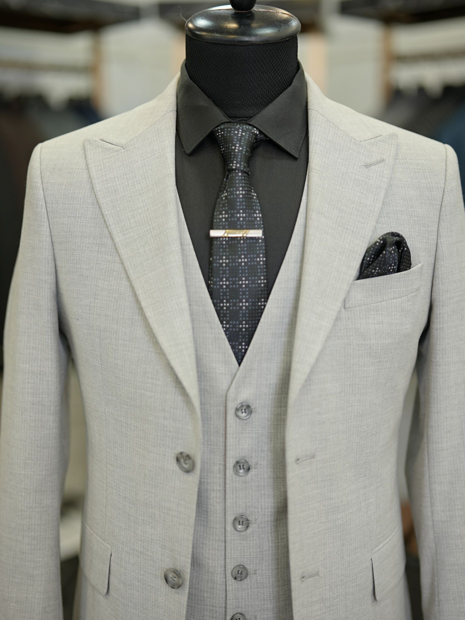 Bojoni Maison Light Gray Slim Fit  Suit