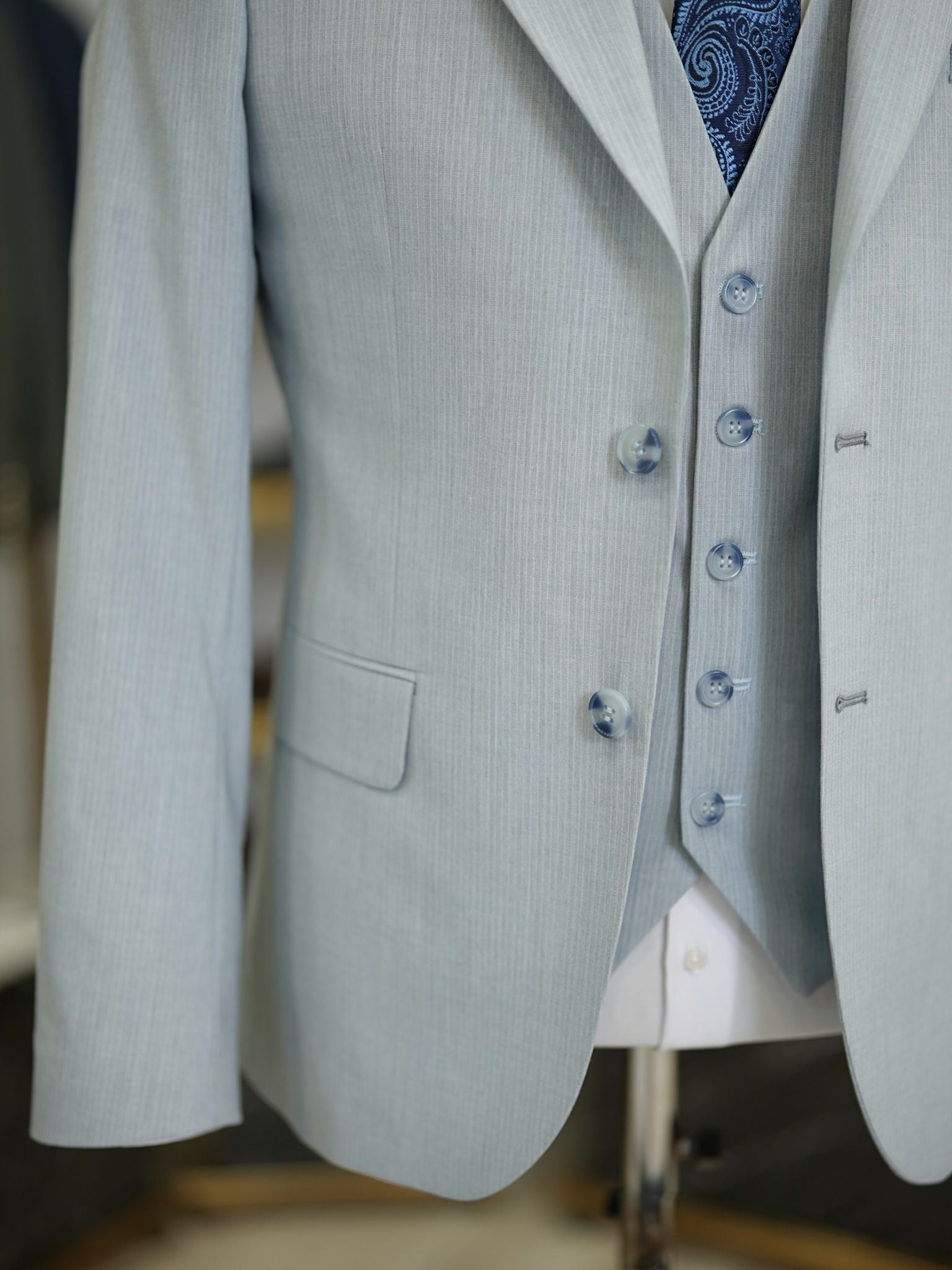 Bojoni Maison Sky Blue  Slim Fit Suit