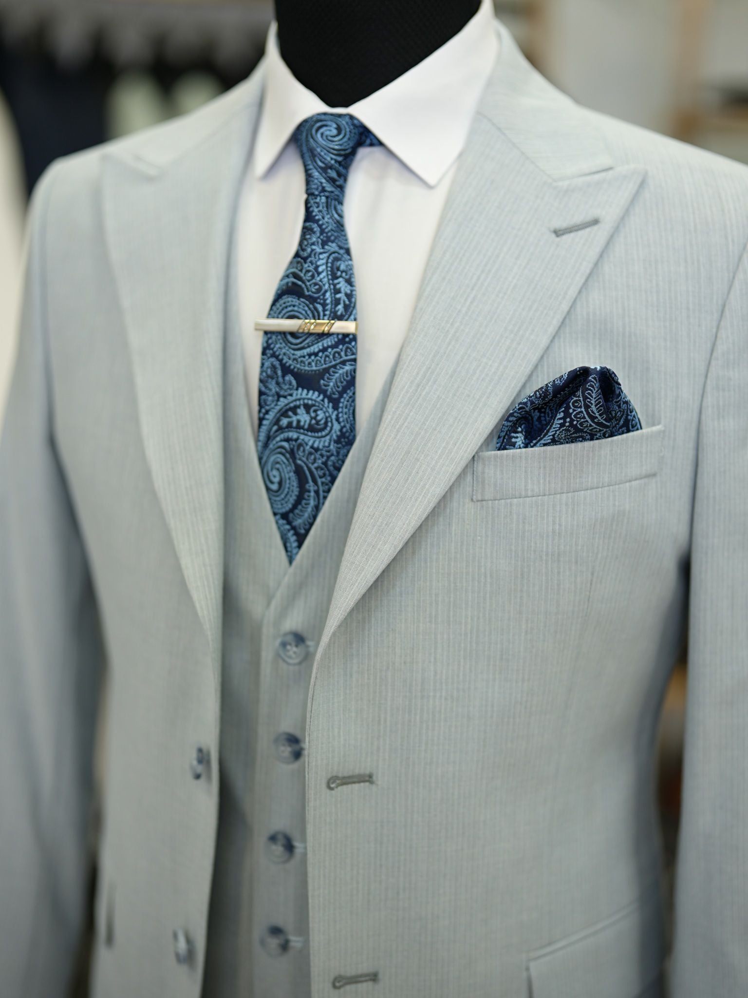 Bojoni Maison Sky Blue  Slim Fit Suit
