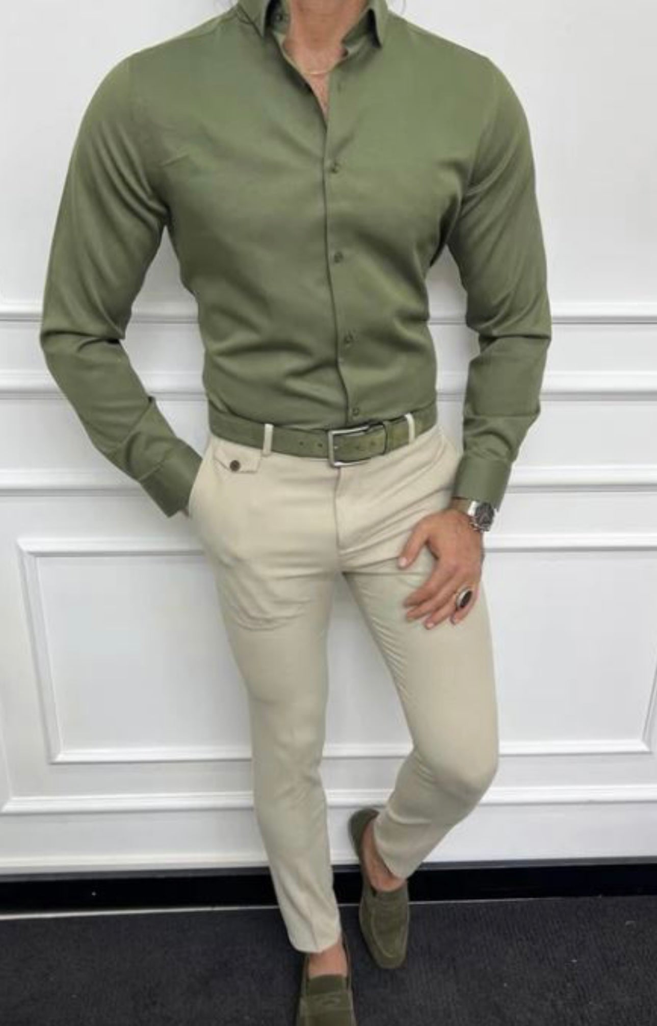 Shirt pants shoes belt