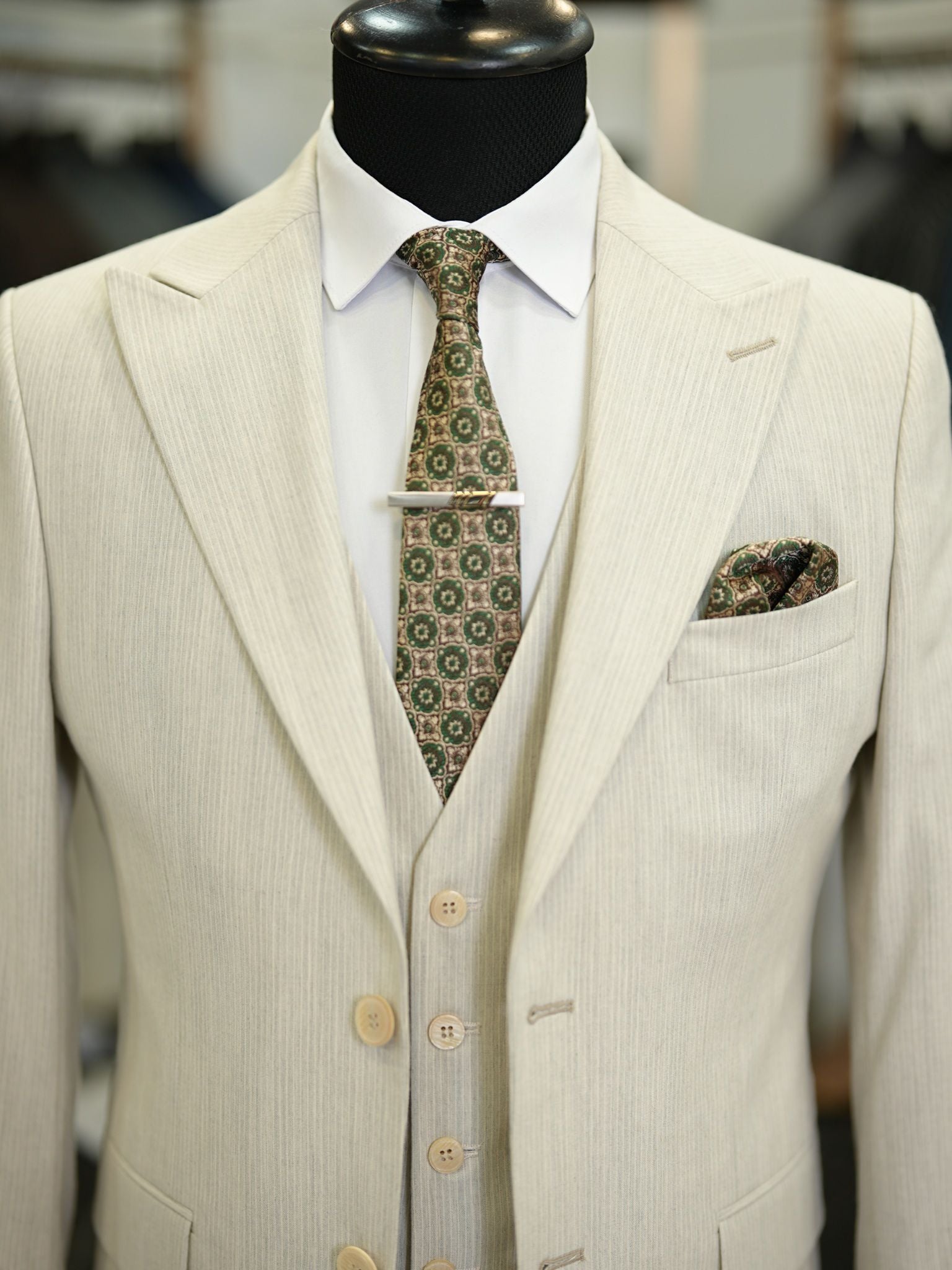 Bojoni Maison Cream  Slim Fit Suit