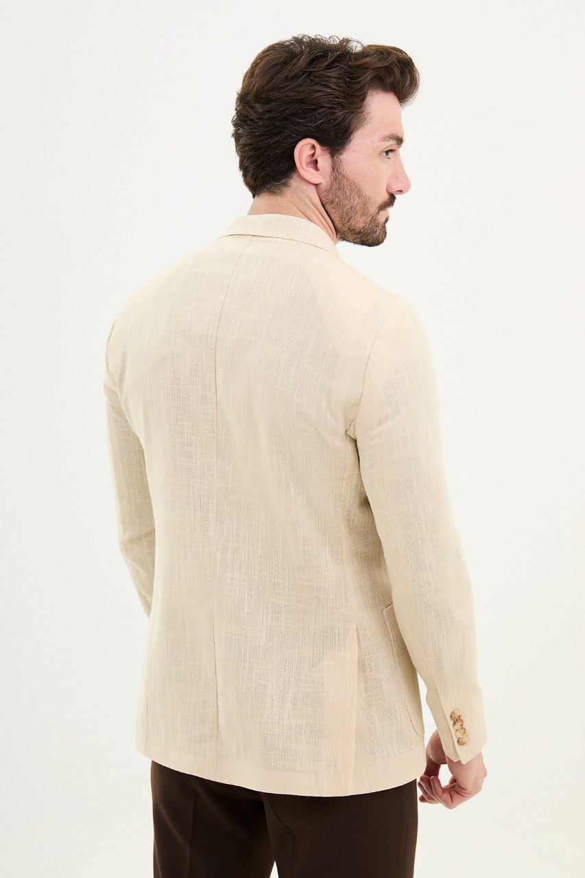 Bojoni Torretta Slim Fit Beige Blazer