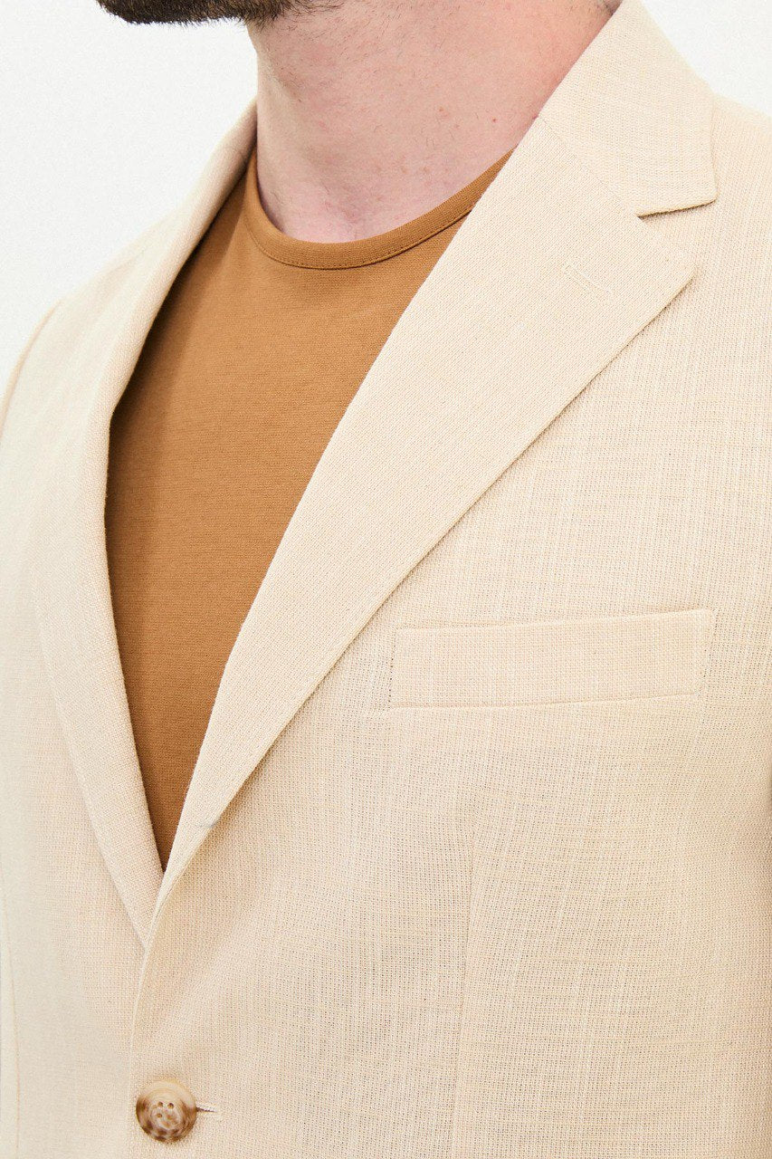 Bojoni Torretta Slim Fit Beige Blazer