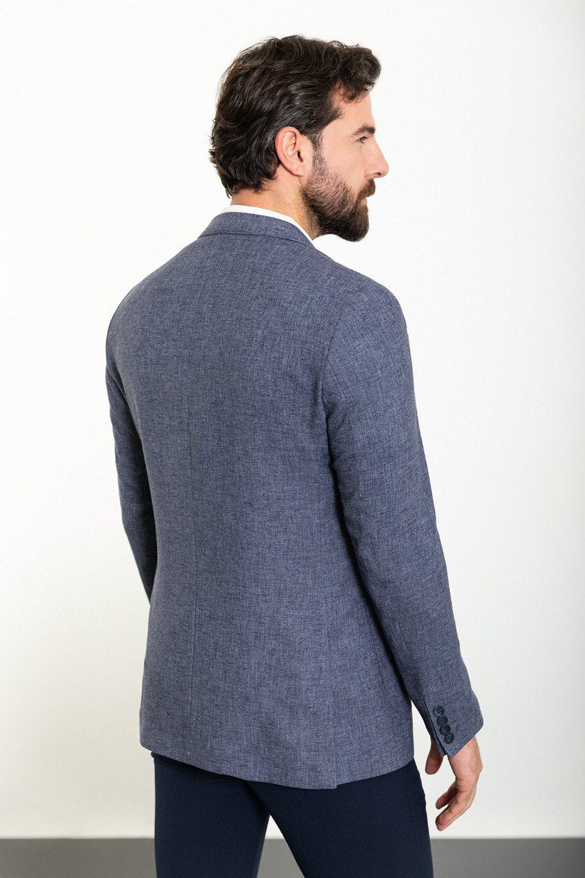 Bojoni Torretta Slim Fit Navy Blue Blazer