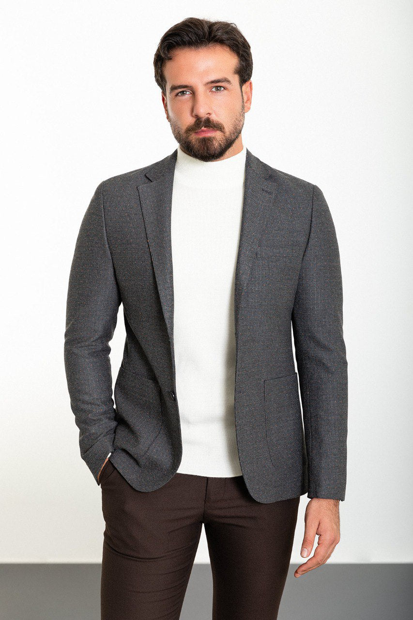 Bojoni Torretta Slim Fit Light Grey Blazer
