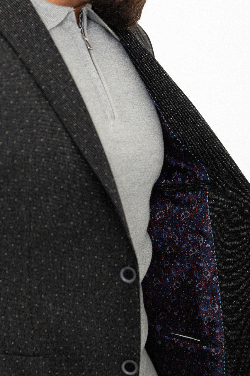 Bojoni Torretta Slim Fit Dark Grey Blazer