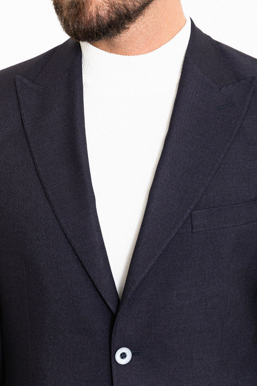 Bojoni Torretta Slim Fit Navy Blue Blazer