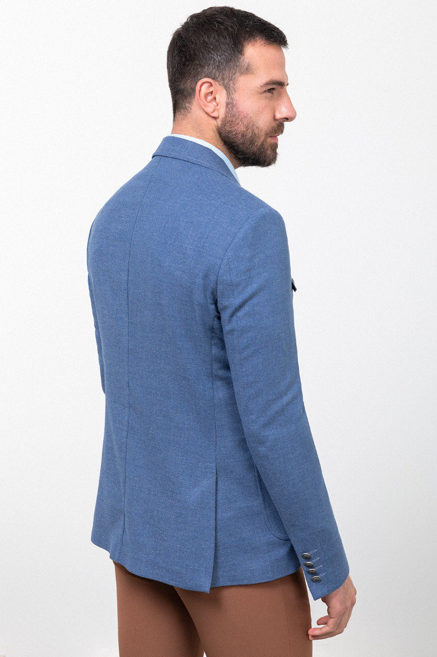 Bojoni Torretta Slim Fit Blue Blazer