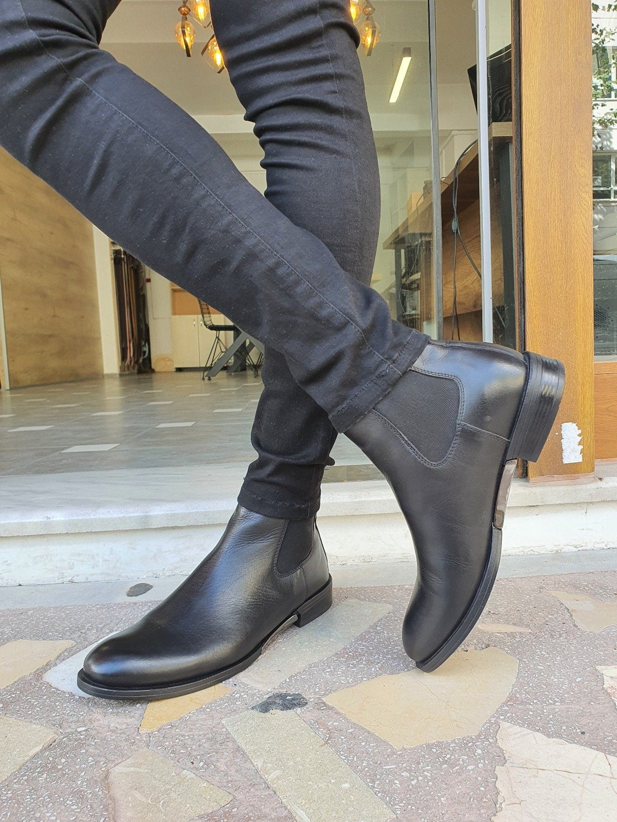 Bojo Genuine Leather Black Boots Shoes-baagr.myshopify.com-shoes2-BOJONI