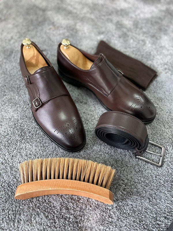 Nadeli Brown Double Monk Straps-baagr.myshopify.com-shoes2-BOJONI