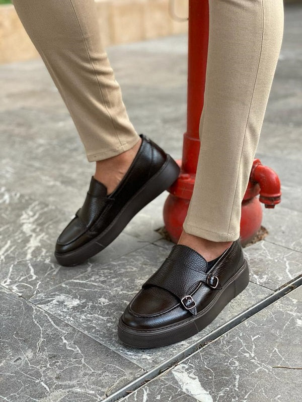 Nadeli Brown Double Monk Strap Loafers-baagr.myshopify.com-shoes2-BOJONI
