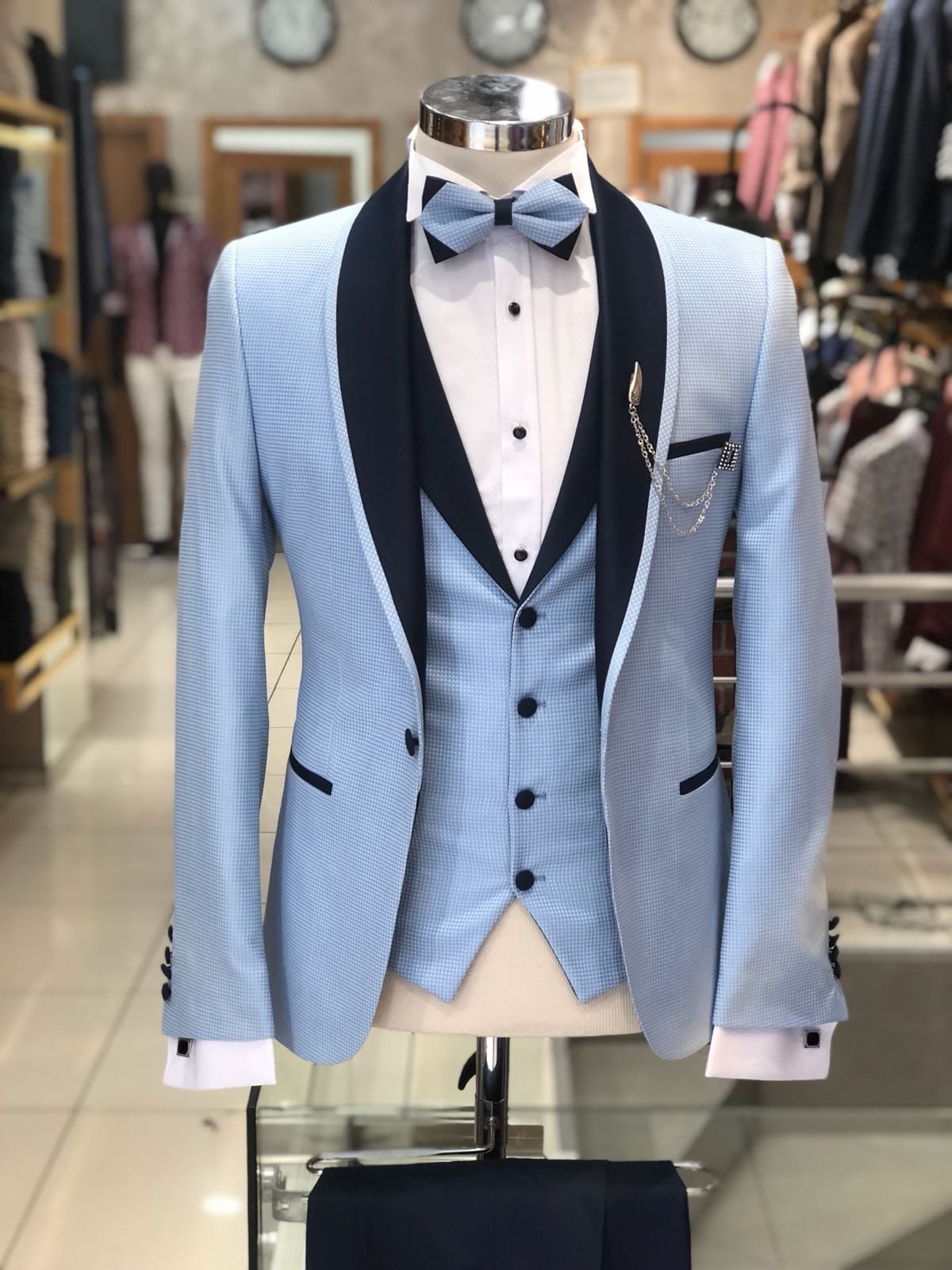Slim-Fit Tuxedo Suit Blue-baagr.myshopify.com-suit-BOJONI