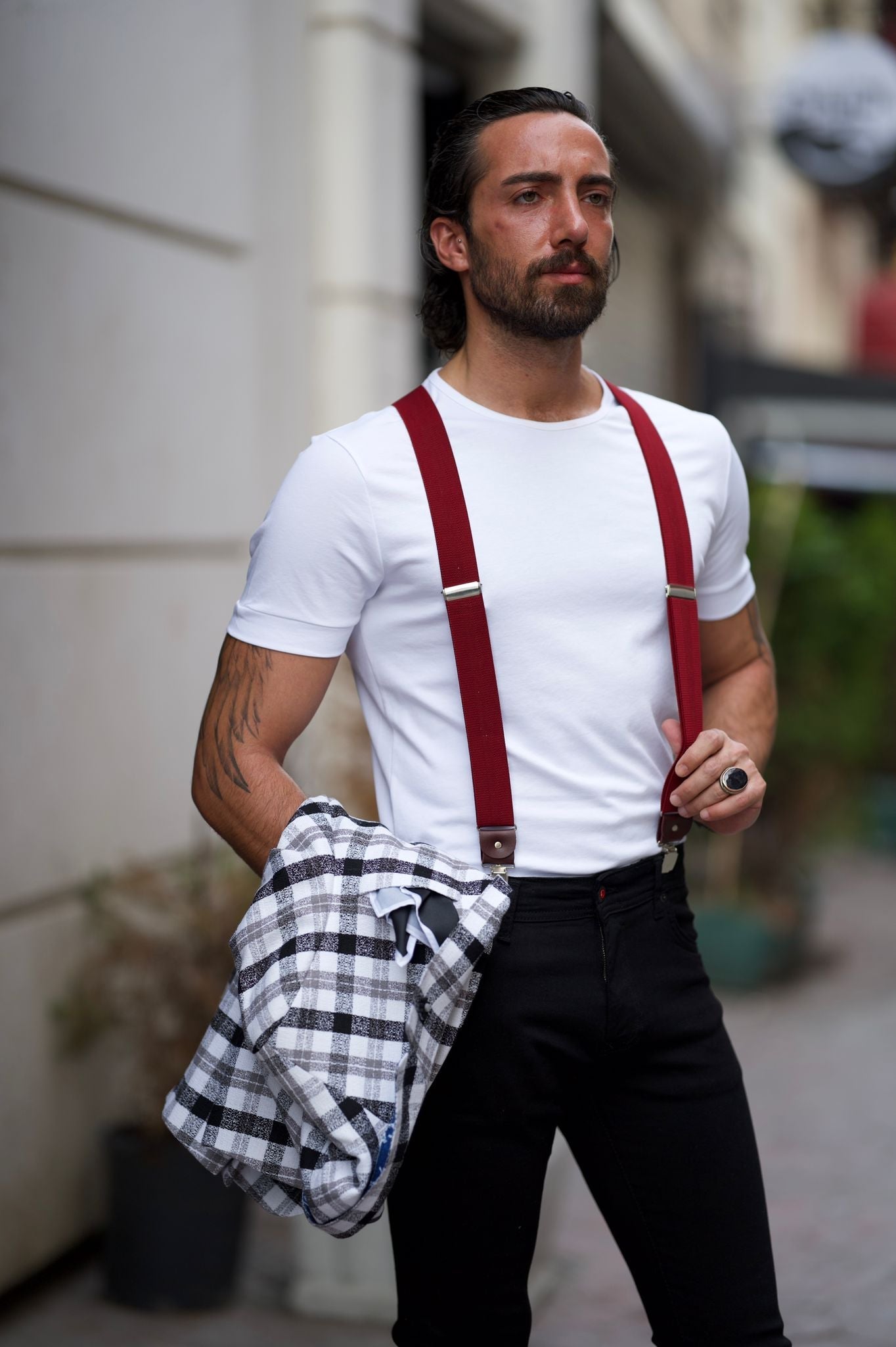 Bojoni Uluwatu Slim Fit Crew Neck White Tees