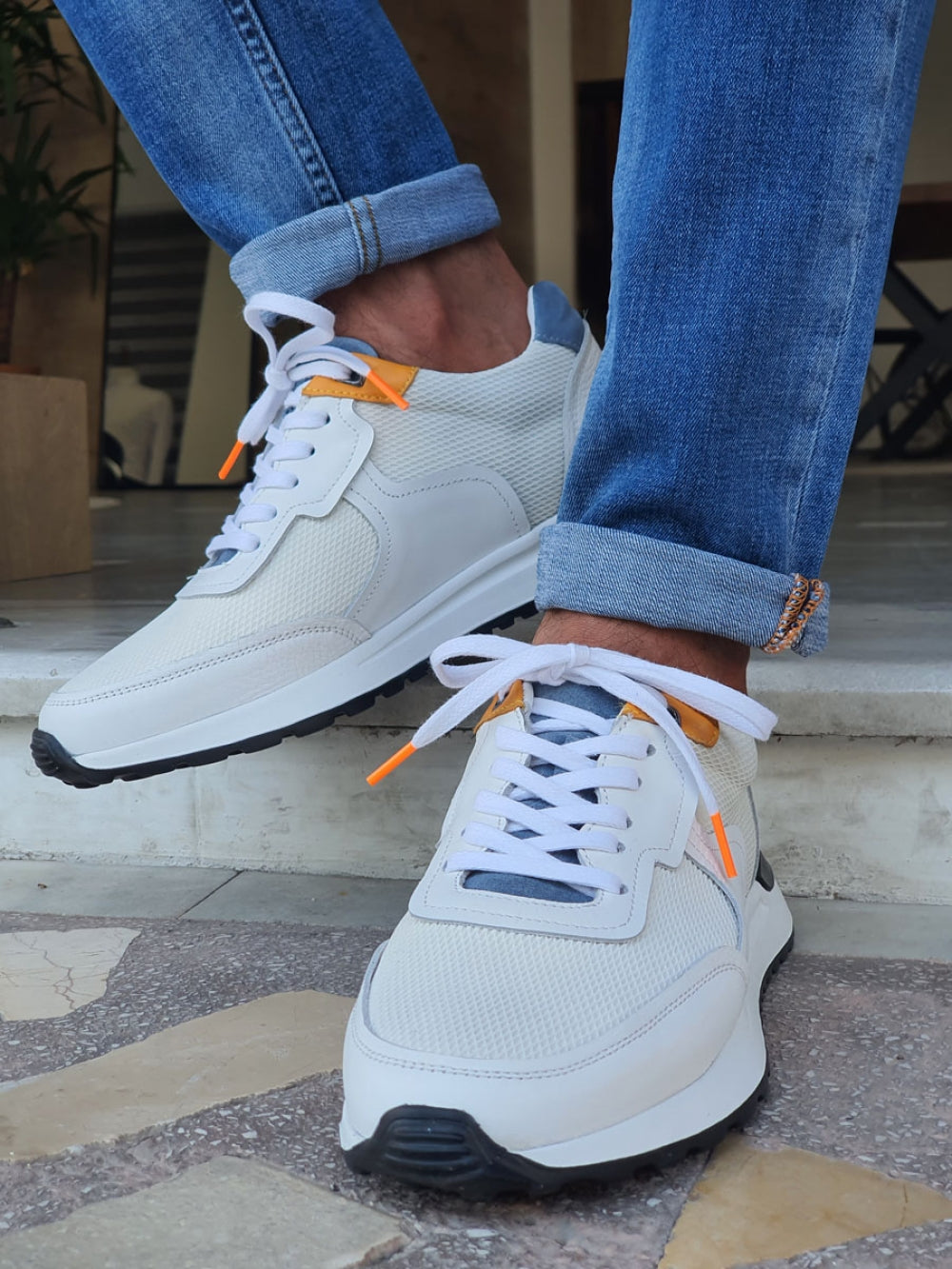 Bano White Lace-up Suede Leather Shoes-baagr.myshopify.com-shoes2-brabion