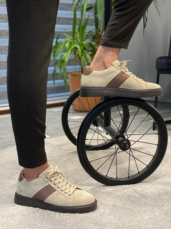 Nadeli Beige Suede Mid-Top Sneakers-baagr.myshopify.com-shoes2-BOJONI