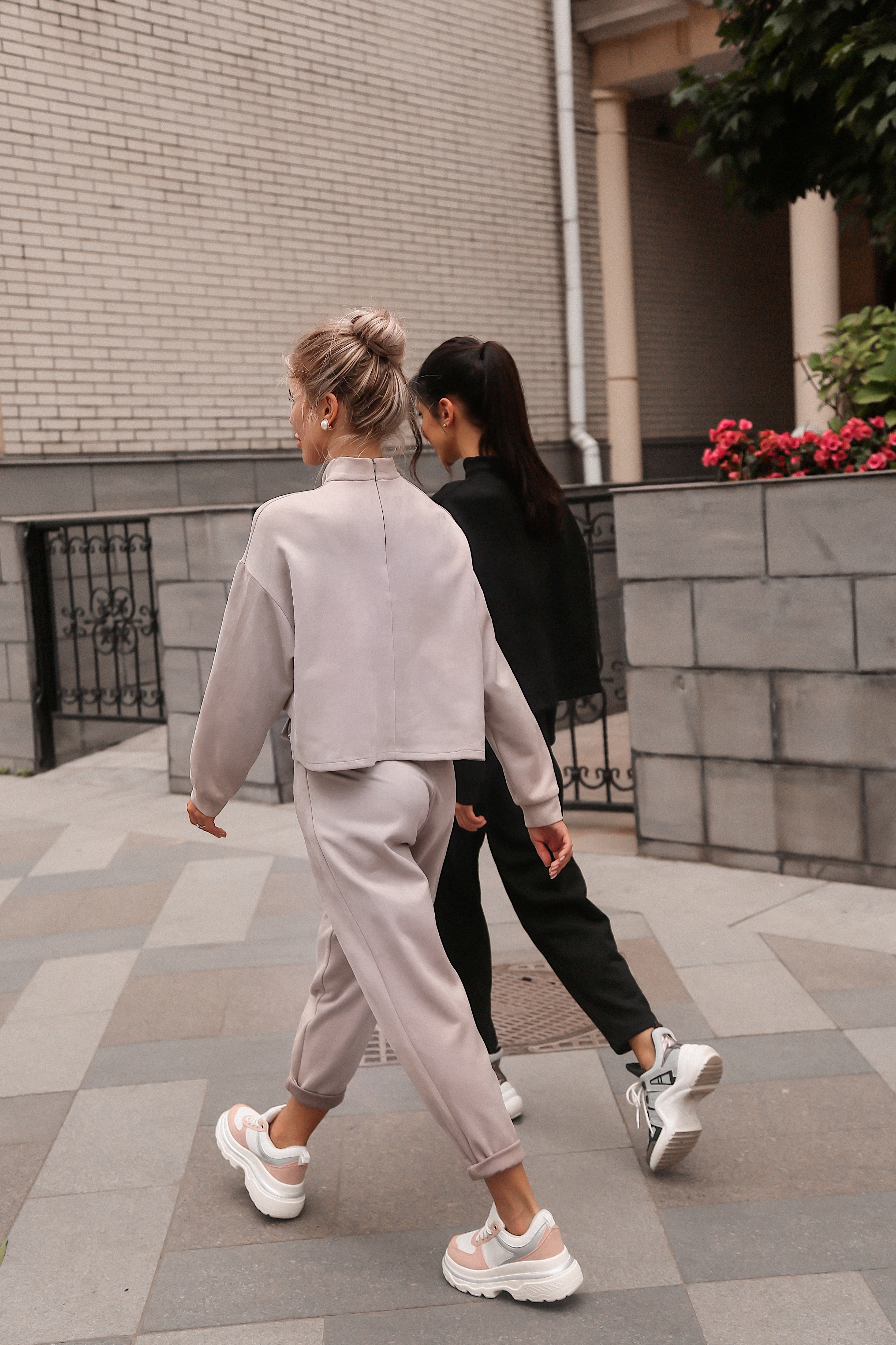 Shortened Sweatshirt Suede Suit-baagr.myshopify.com-dress.-BOJONI