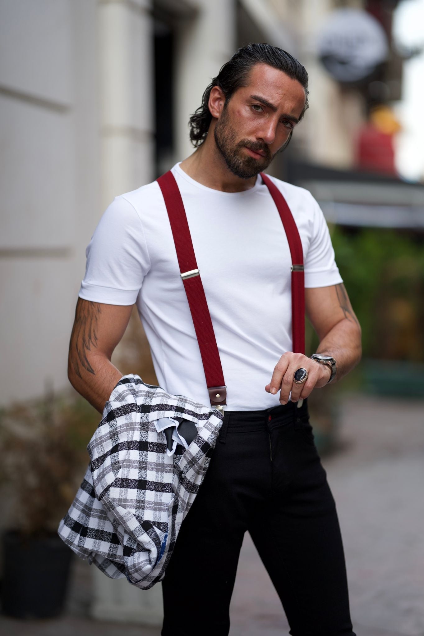 Bojoni Uluwatu Slim Fit Crew Neck White Tees