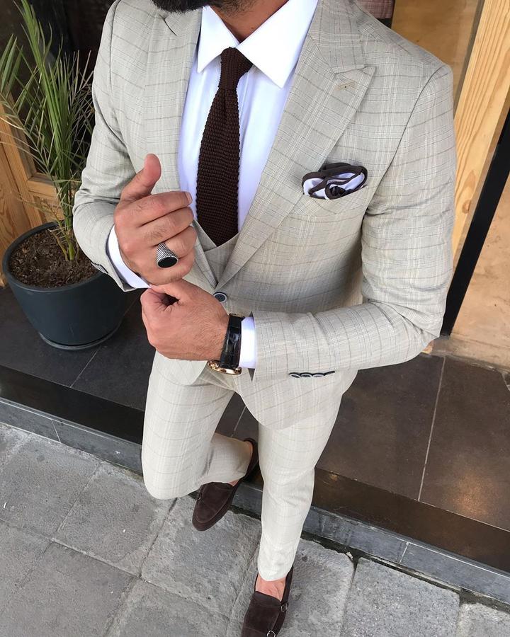 Davis Cream Plaid Slim Fit Suit-baagr.myshopify.com-3-BOJONI