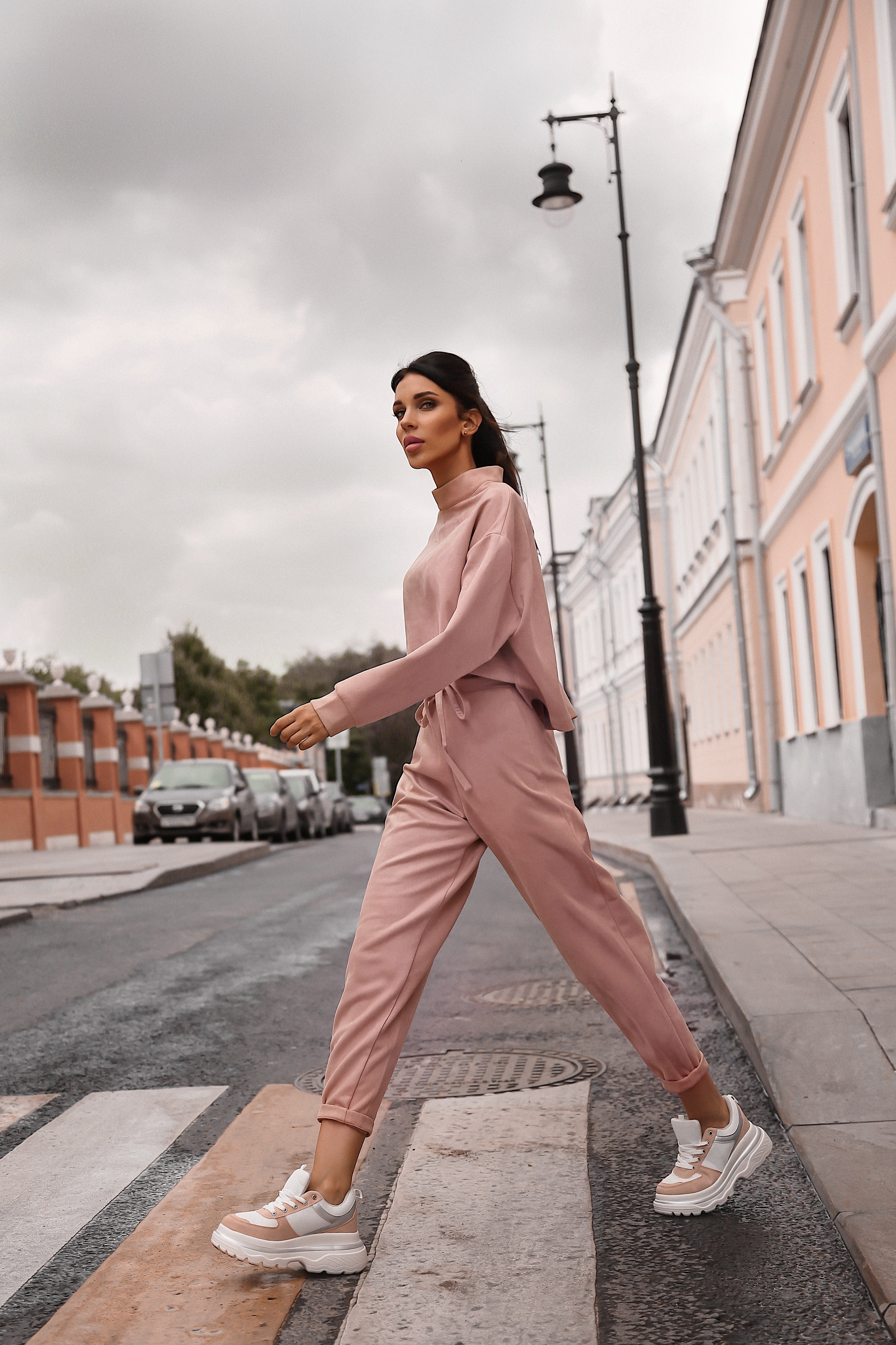 Shortened Sweatshirt Suede Suit-baagr.myshopify.com-dress.-BOJONI