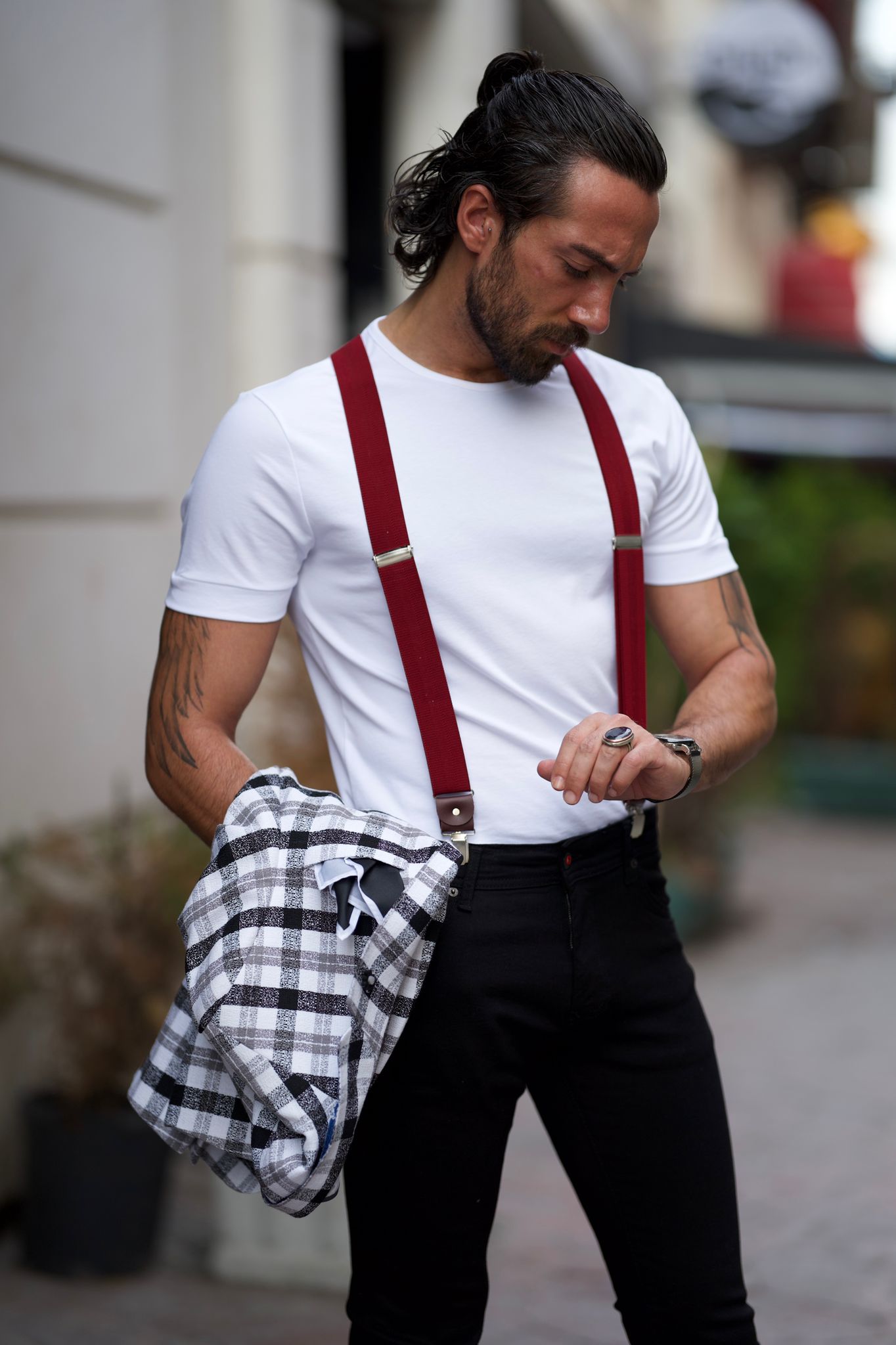 Bojoni Uluwatu Slim Fit Crew Neck White Tees