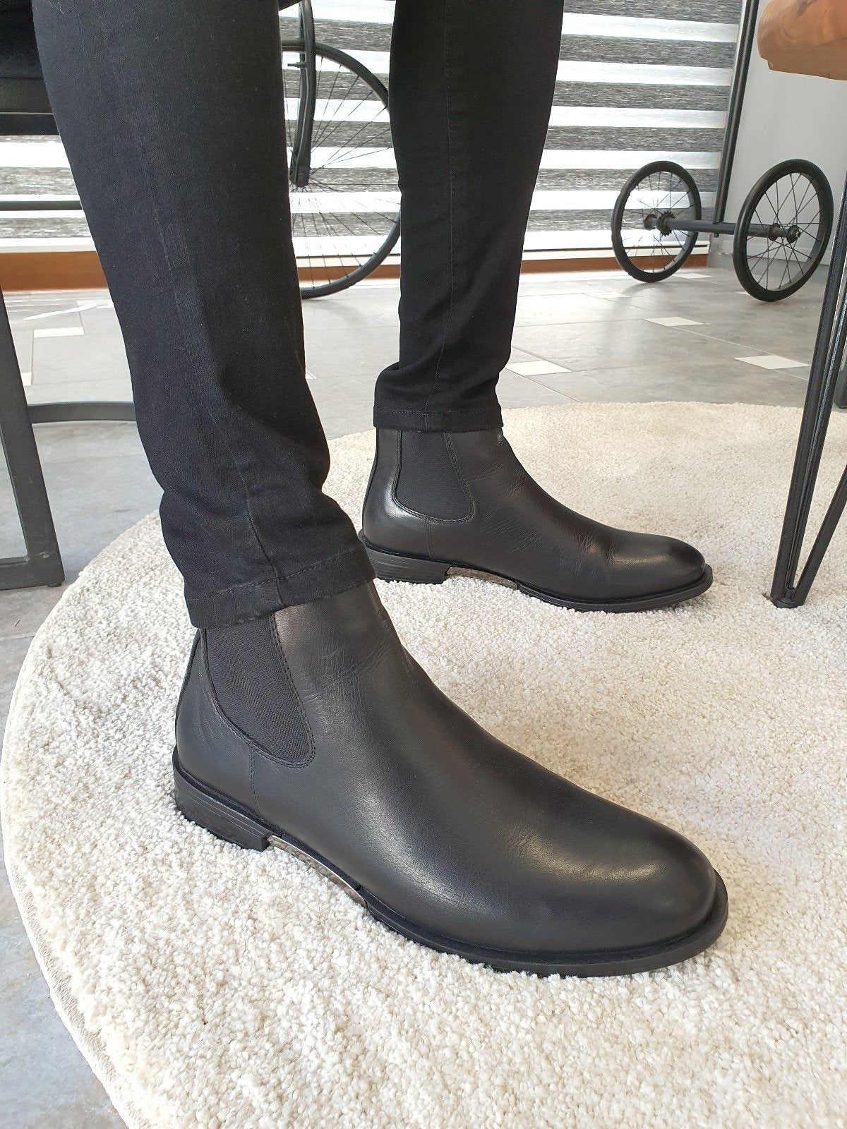 Bojo Genuine Leather Black Boots Shoes-baagr.myshopify.com-shoes2-BOJONI