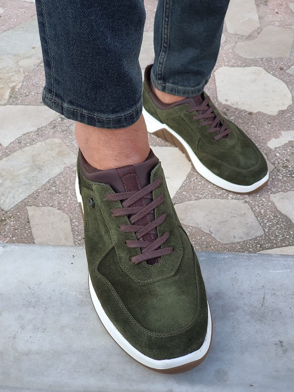 Galiardi Green Mid-Top Suede Sneakers-baagr.myshopify.com-shoes2-brabion