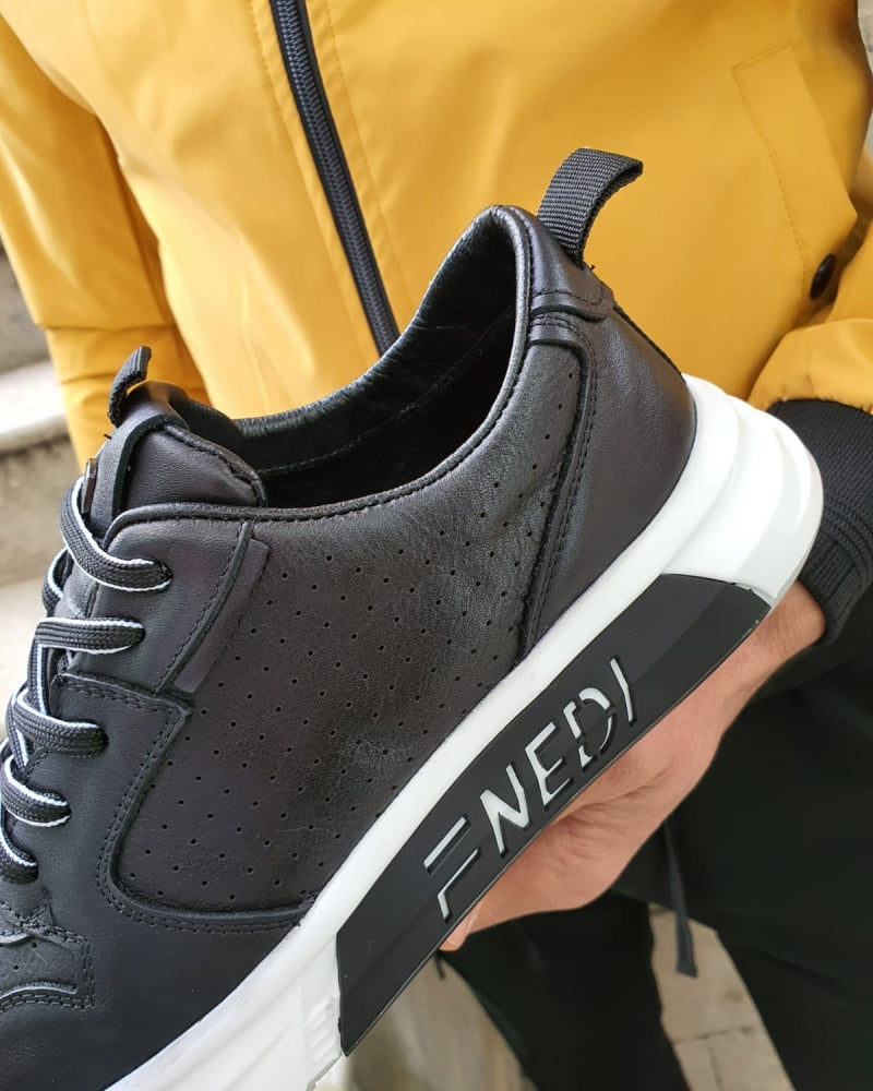 Bojo Bellingham Black Lace Up Sneakers-baagr.myshopify.com-shoes2-BOJONI