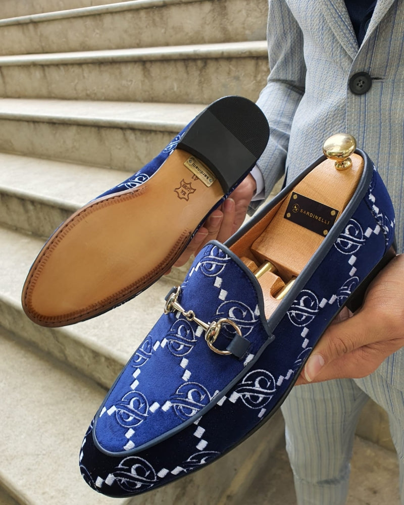 Bojo Bellingham Navy Blue Velvet Loafer-baagr.myshopify.com-shoes2-BOJONI