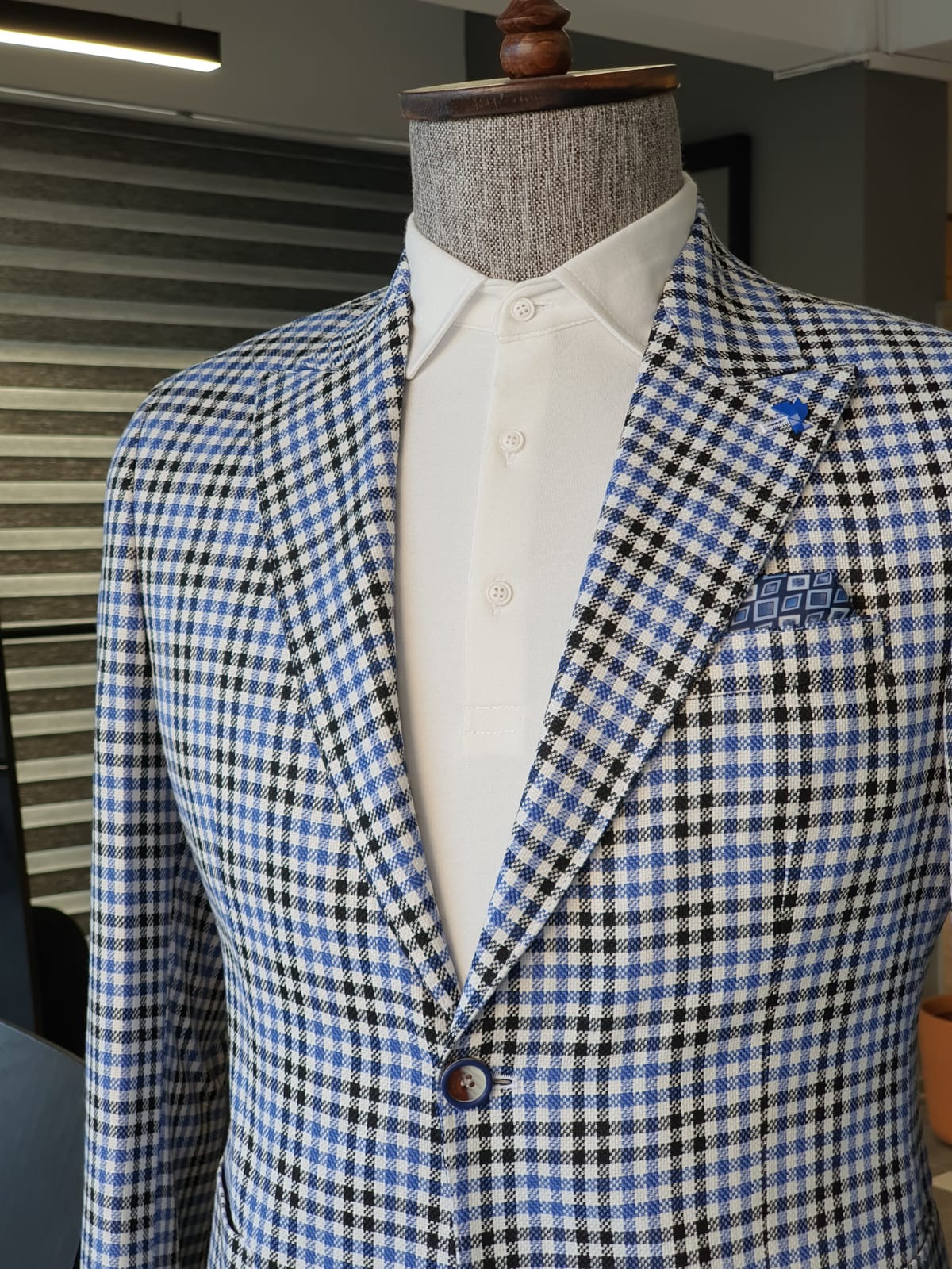 Argeli Sax Slim Fit Plaid Suit-baagr.myshopify.com-suit-BOJONI
