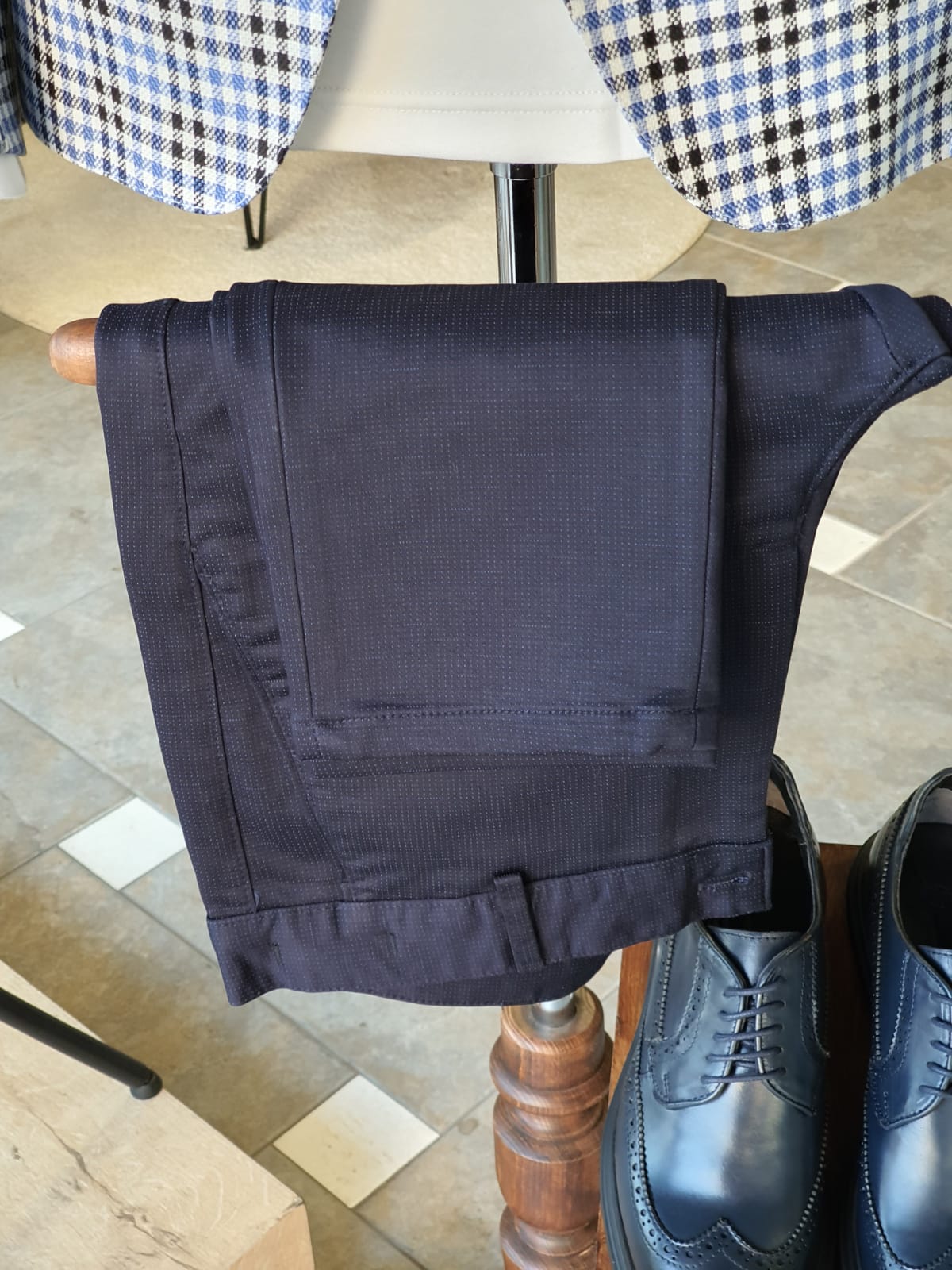 Argeli Sax Slim Fit Plaid Suit-baagr.myshopify.com-suit-BOJONI