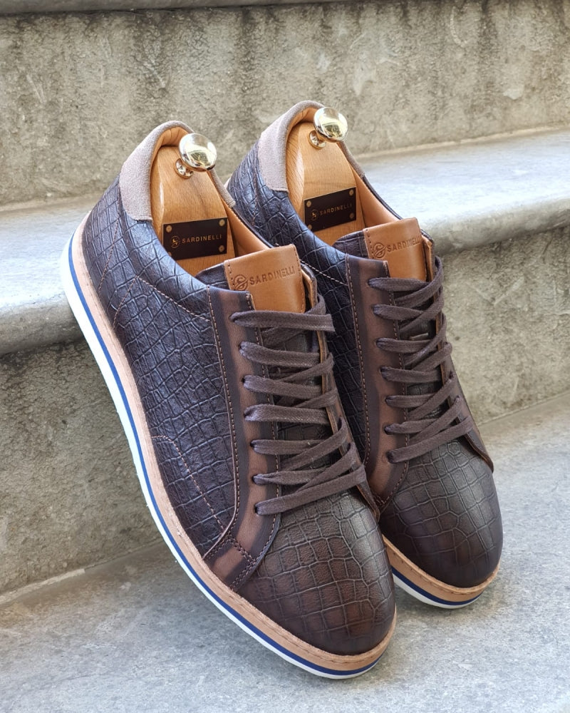 Rosario Brown Lace Up Sneakers-baagr.myshopify.com-shoes2-BOJONI