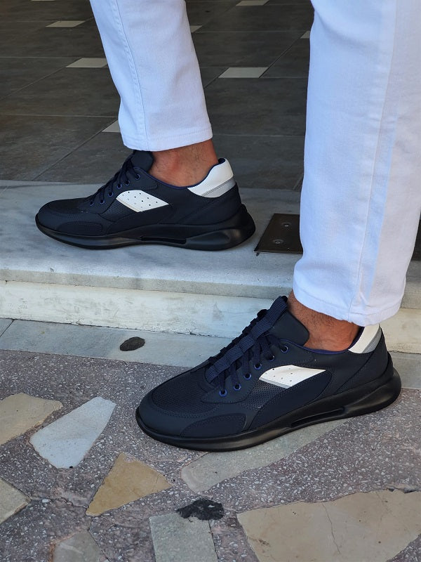 Bano Navy Blue High-Top Sneakers-baagr.myshopify.com-shoes2-brabion