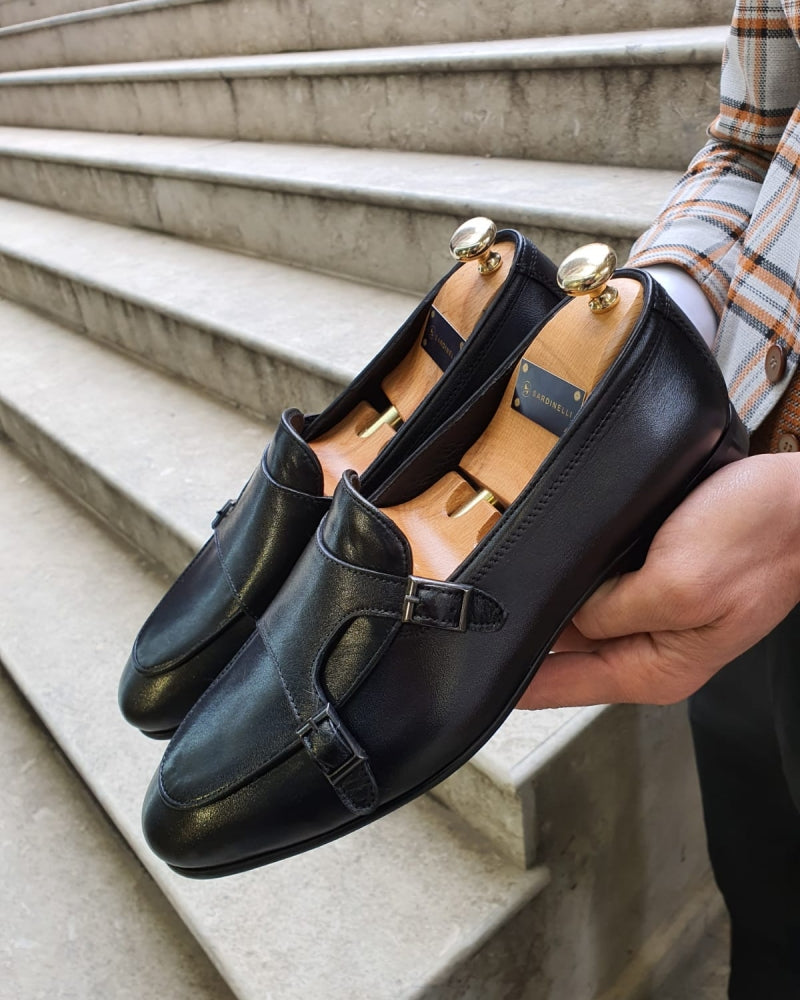 Bojo Fort Worth Black Double Monk Strap Loafer-baagr.myshopify.com-shoes2-BOJONI