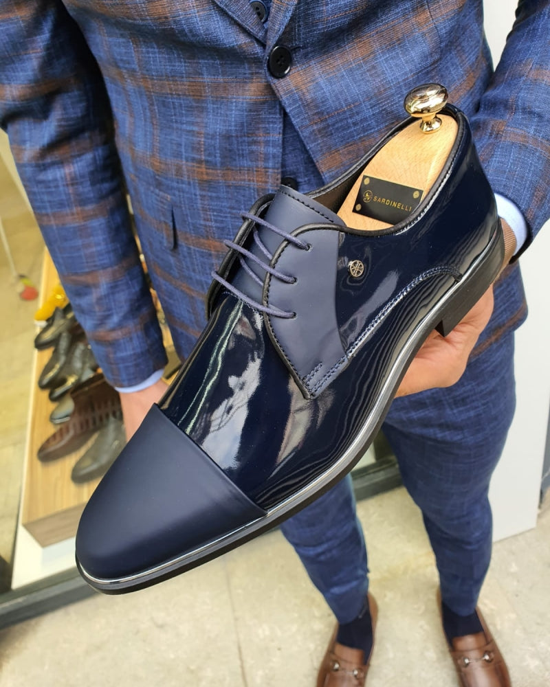 Lance Fort Worth Navy Blue Cap Toe Laced Blucher-baagr.myshopify.com-shoes2-BOJONI