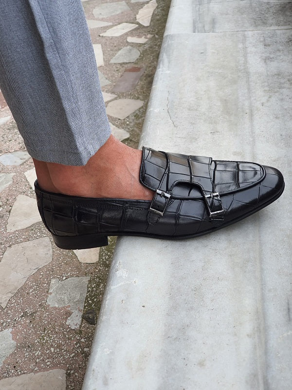 Livorno Black Double Monk Strap Loafers-baagr.myshopify.com-shoes2-brabion