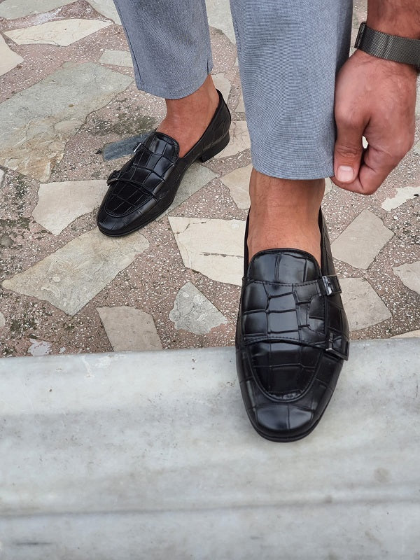Livorno Black Double Monk Strap Loafers-baagr.myshopify.com-shoes2-brabion