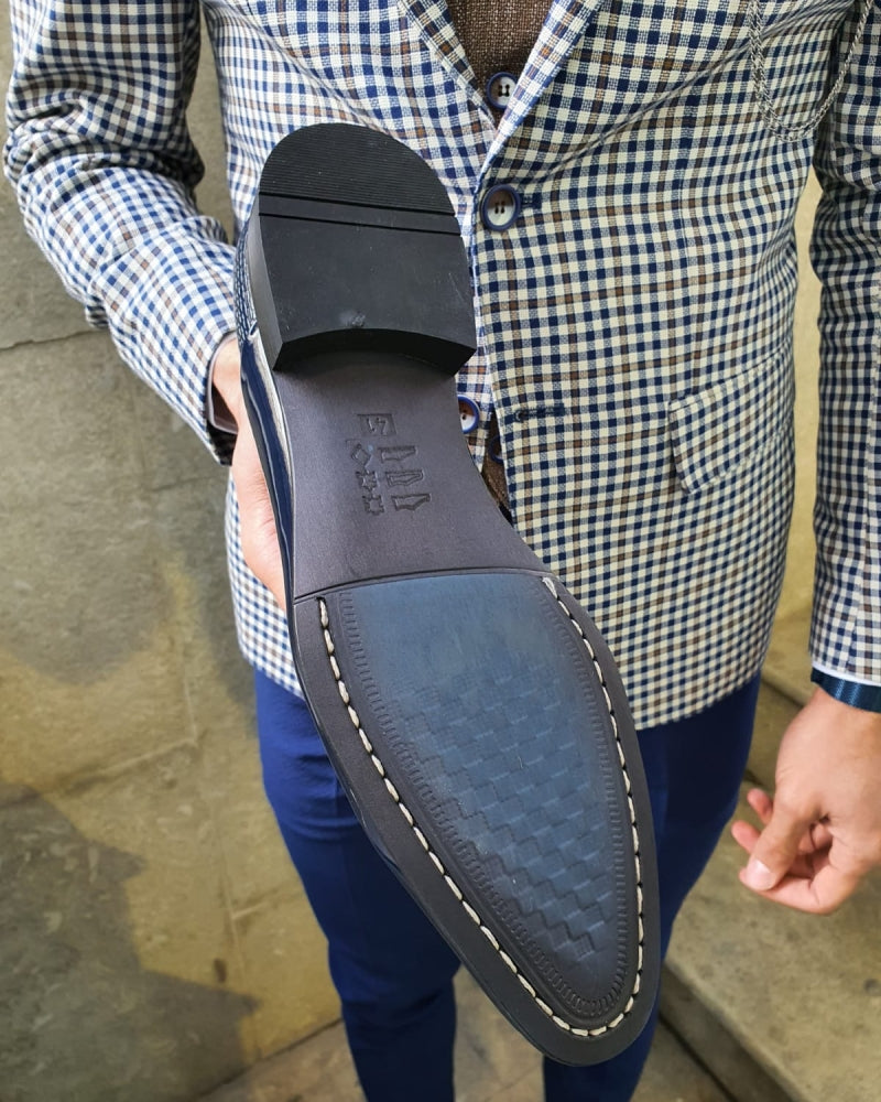 Lance  Navy Blue Laced Oxford-baagr.myshopify.com-shoes2-BOJONI