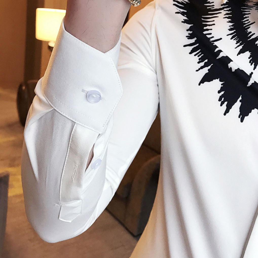 Contemporary Digital Print Dress Shirt (2 Colors)-baagr.myshopify.com-Shirt-BOJONI