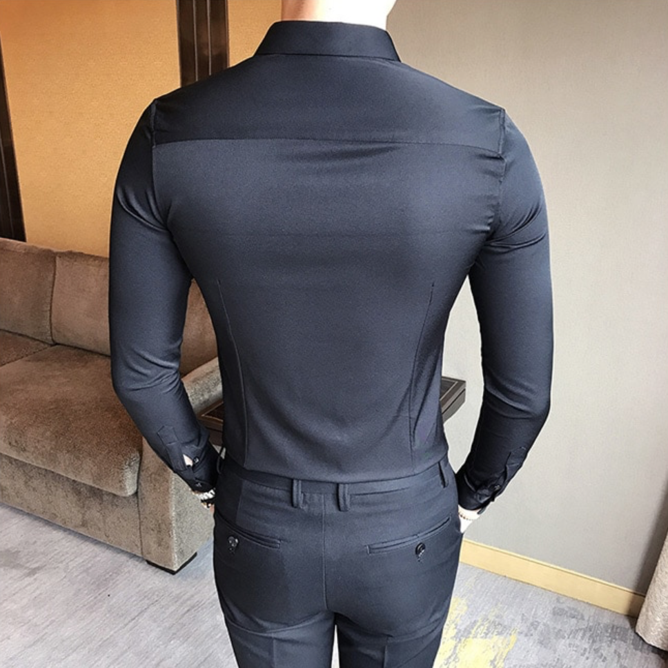 Contemporary Digital Print Dress Shirt (2 Colors)-baagr.myshopify.com-Shirt-BOJONI