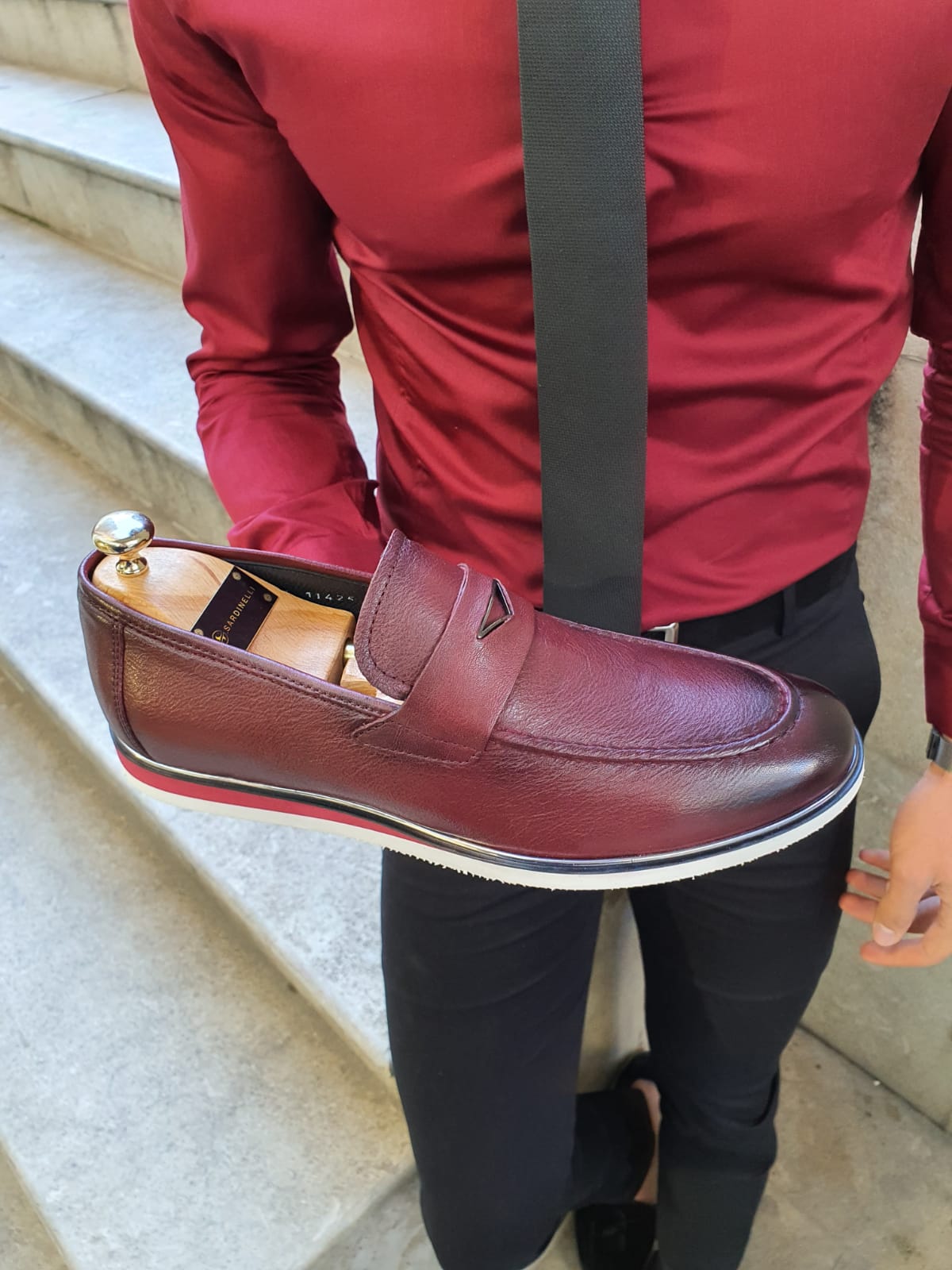 Lambruska Burgundy Buckle Loafer-baagr.myshopify.com-shoes2-BOJONI