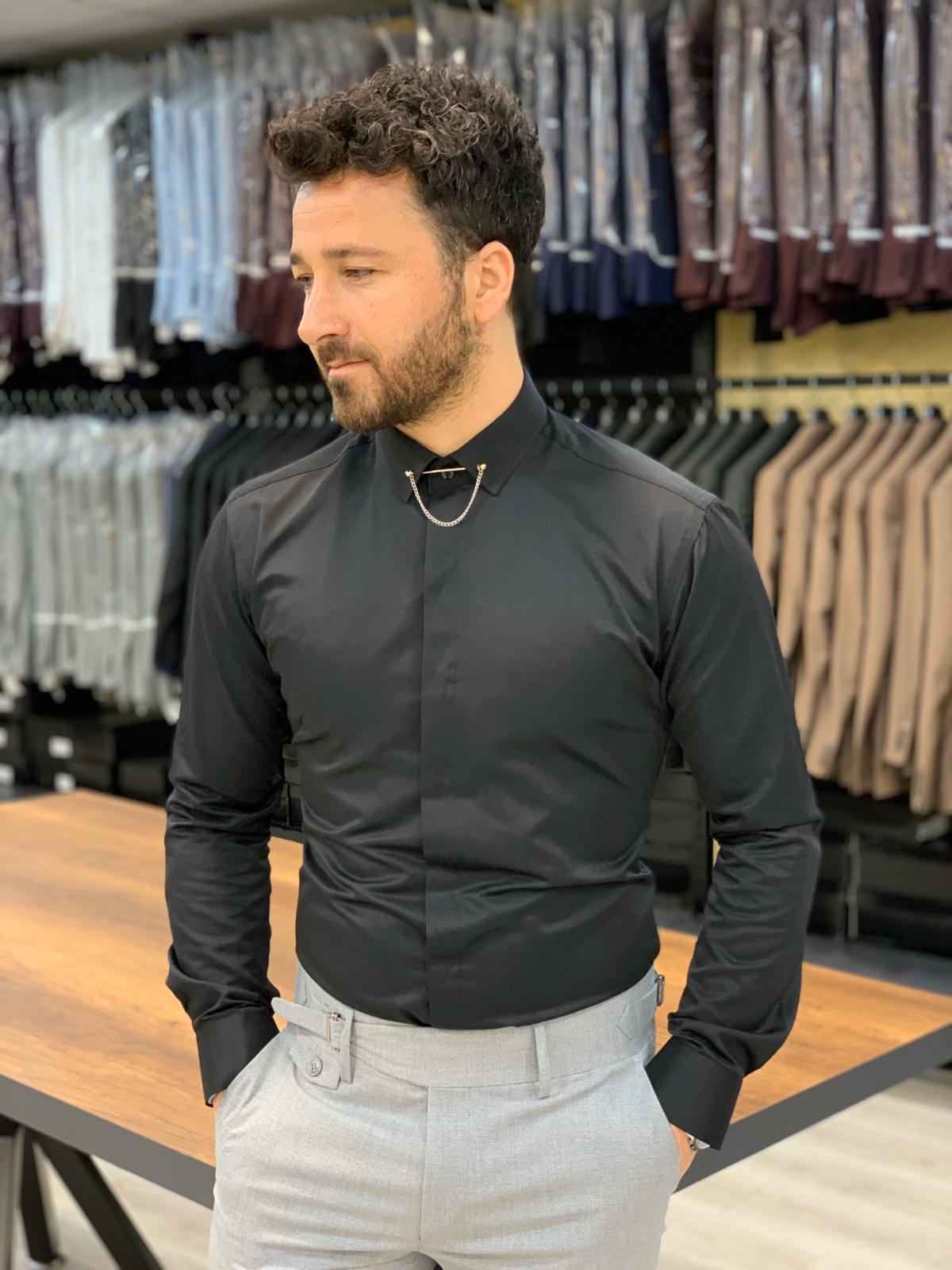 Ferrar Black Classic Shirt-baagr.myshopify.com-Shirt-BOJONI