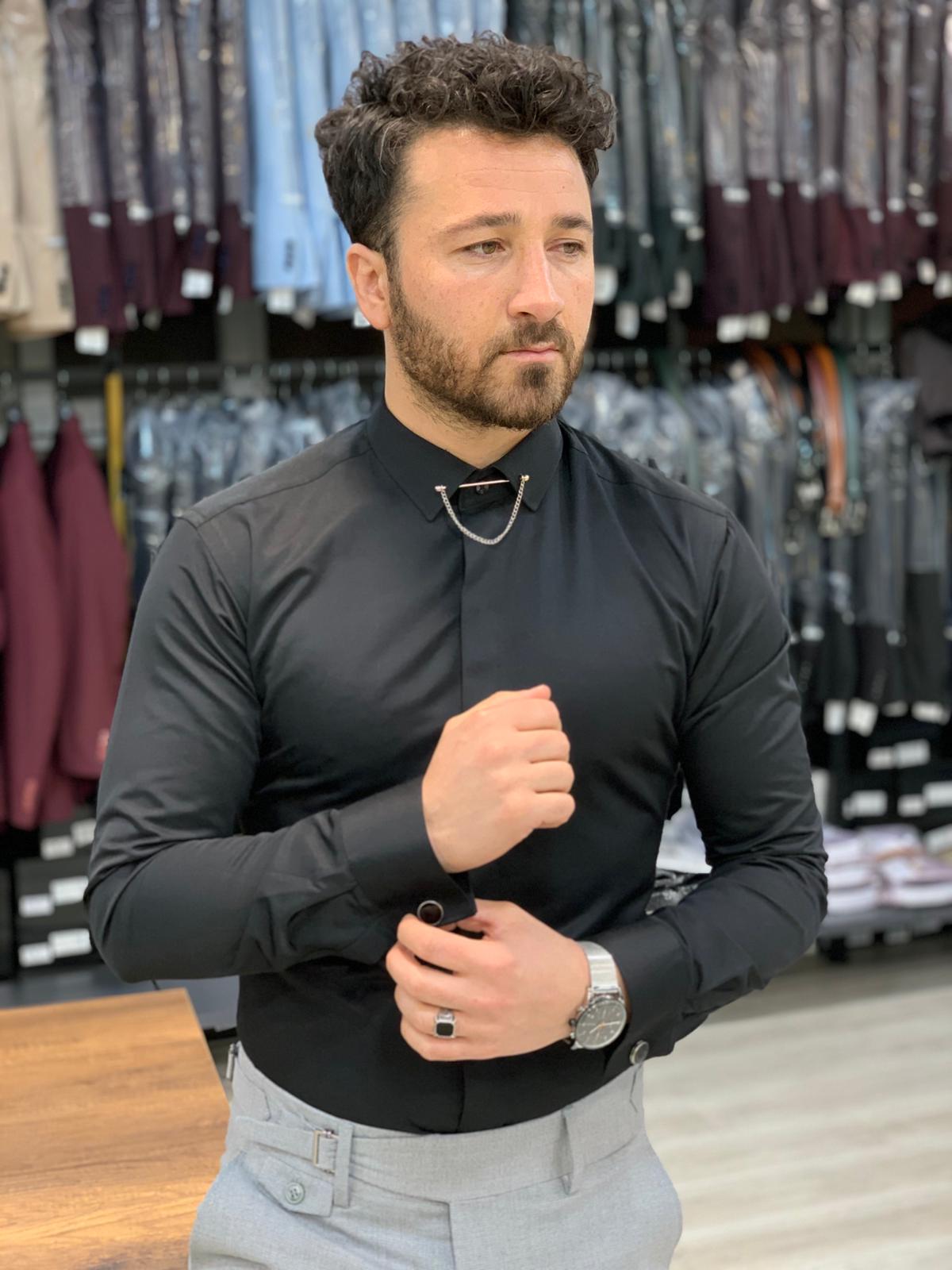 Ferrar Black Classic Shirt-baagr.myshopify.com-Shirt-BOJONI