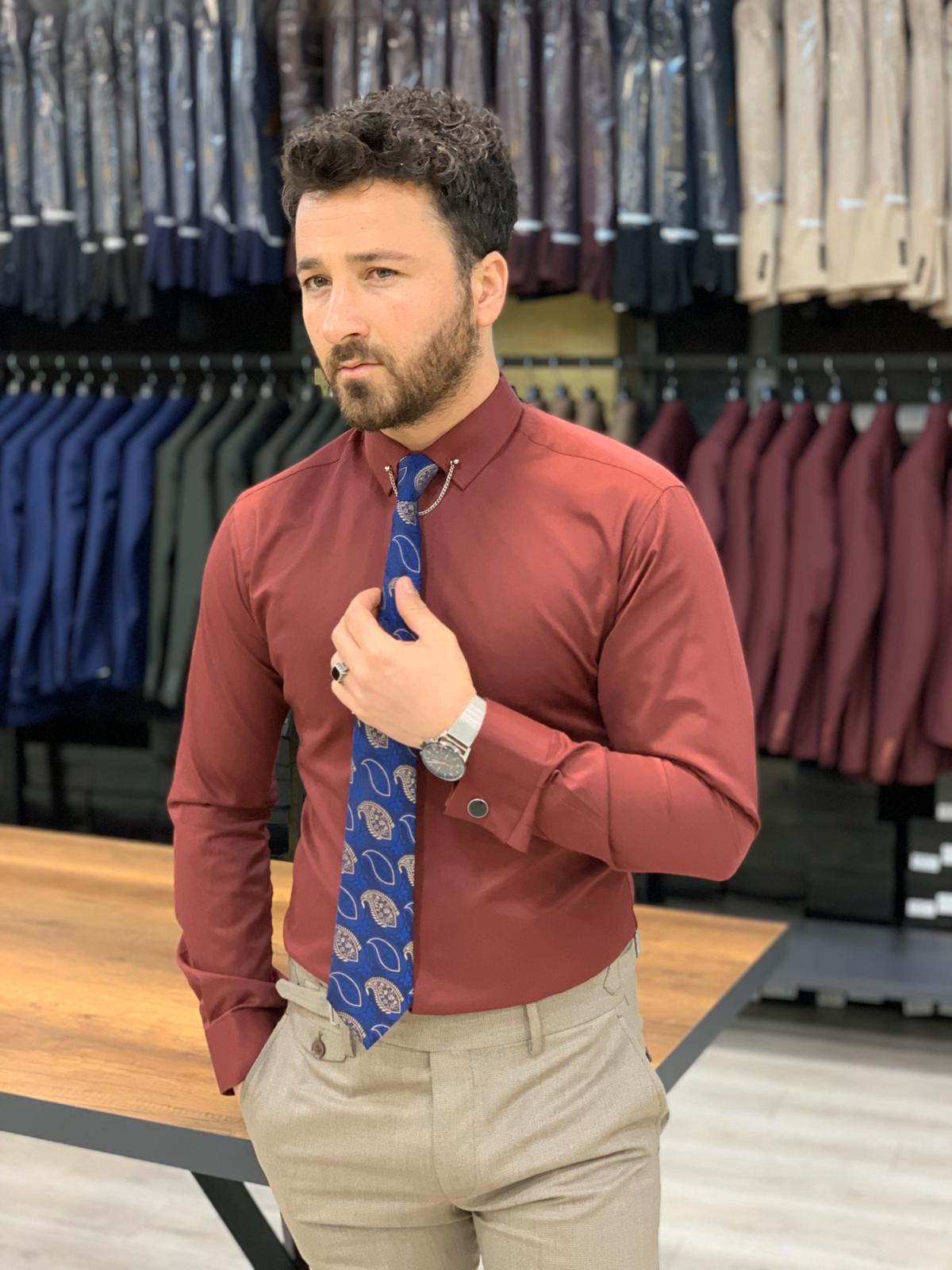 Ferrar Red Classic Shirt-baagr.myshopify.com-Shirt-BOJONI