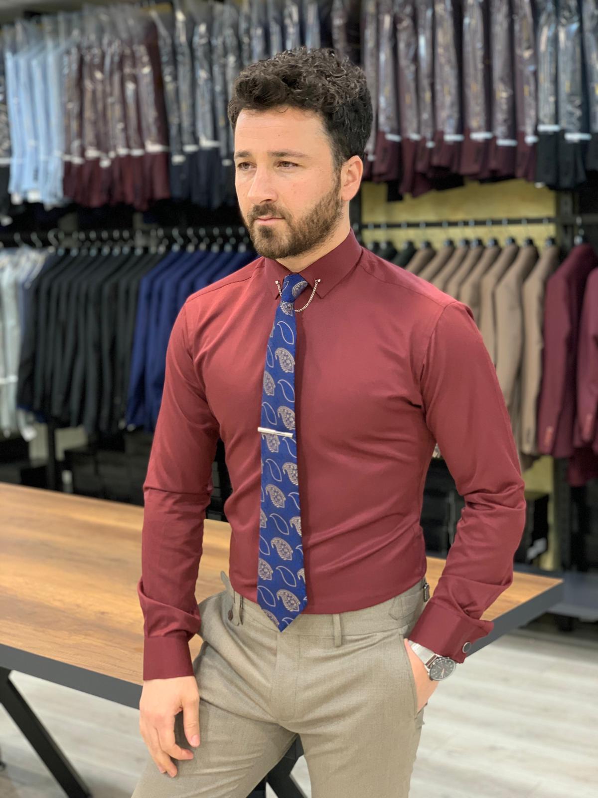 Ferrar Red Classic Shirt-baagr.myshopify.com-Shirt-BOJONI